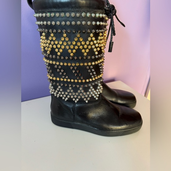 Christian Louboutin spikes multi black snow winter boots - Picture 13 of 15